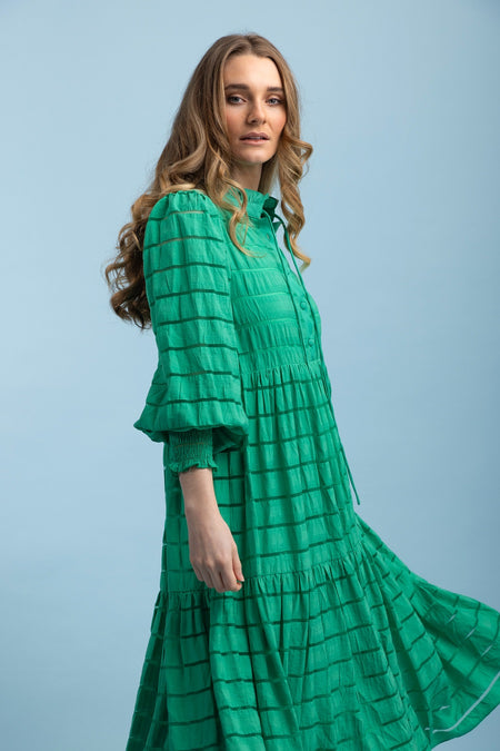 Sylvester Billowy Dress - Emerald