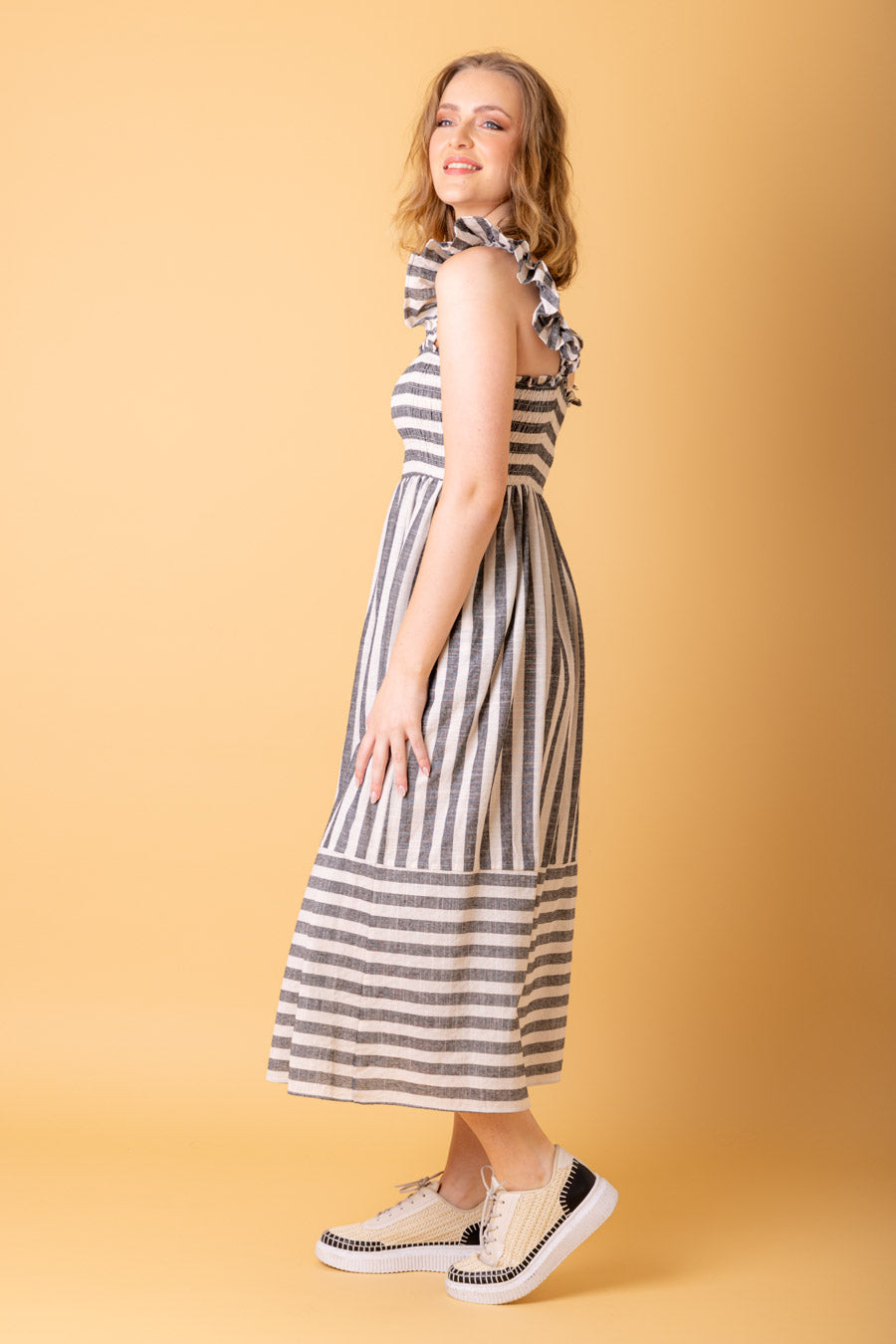 Amaya Sofia Midi Dress – ROSSELLINI + SHINE