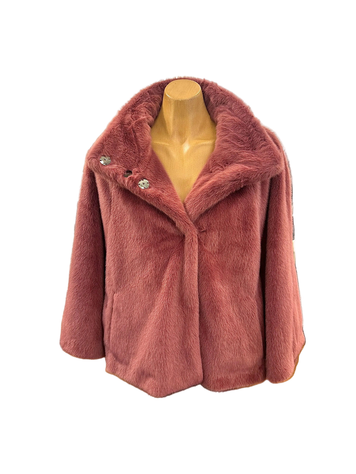 Gaudi Fur Washed Rose Flutter Jacket