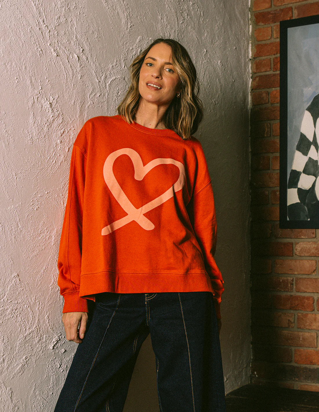 Elm Elin Crew Orange
