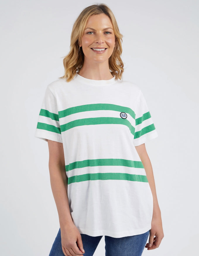 Elm Allegra SS Tee - Green/White