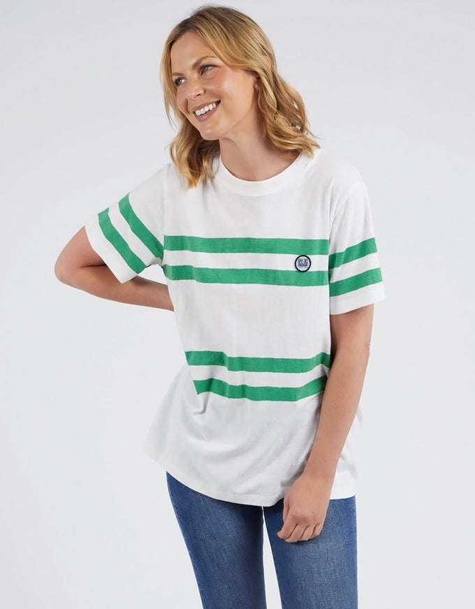 Elm Allegra SS Tee - Green/White