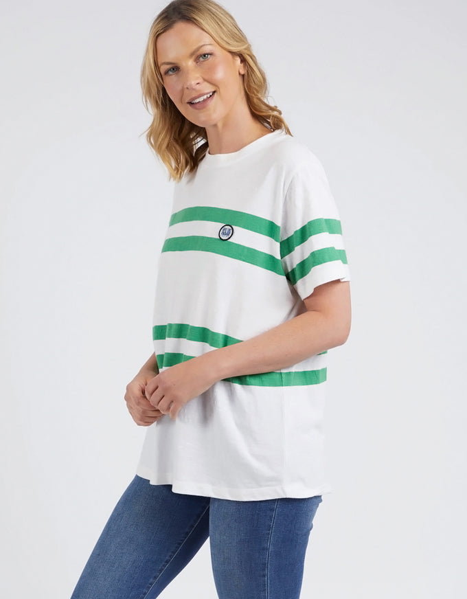 Elm Allegra SS Tee - Green/White