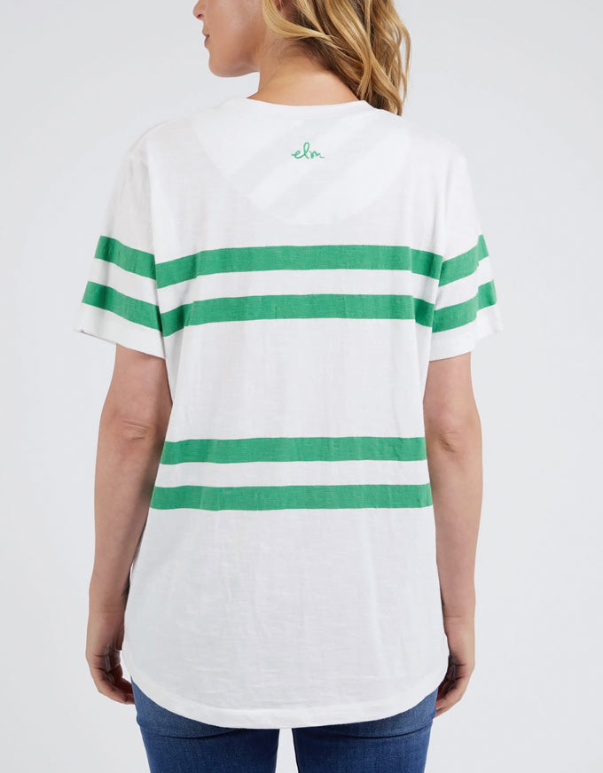 Elm Allegra SS Tee - Green/White