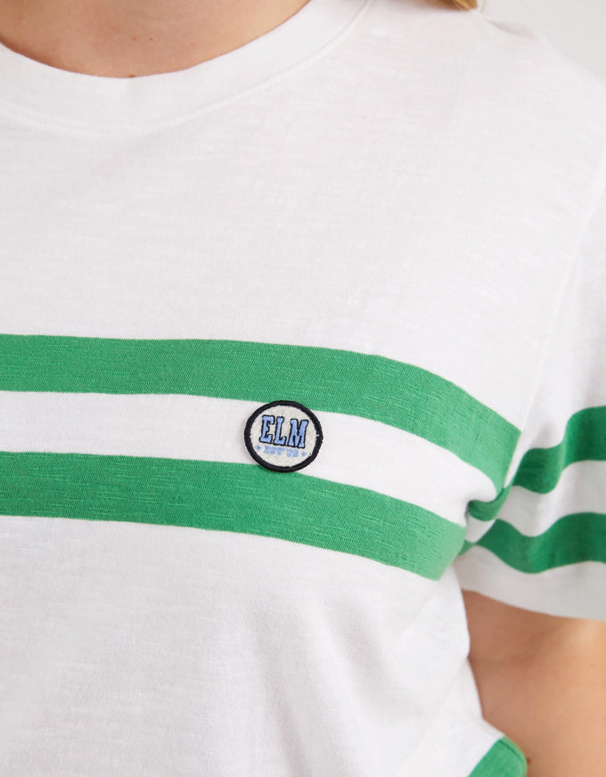 Elm Allegra SS Tee - Green/White