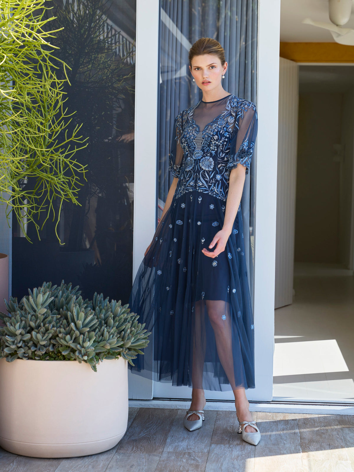 Amethyst Cocktail Dress Dee Dee Amethyst Satin Jacquard Full