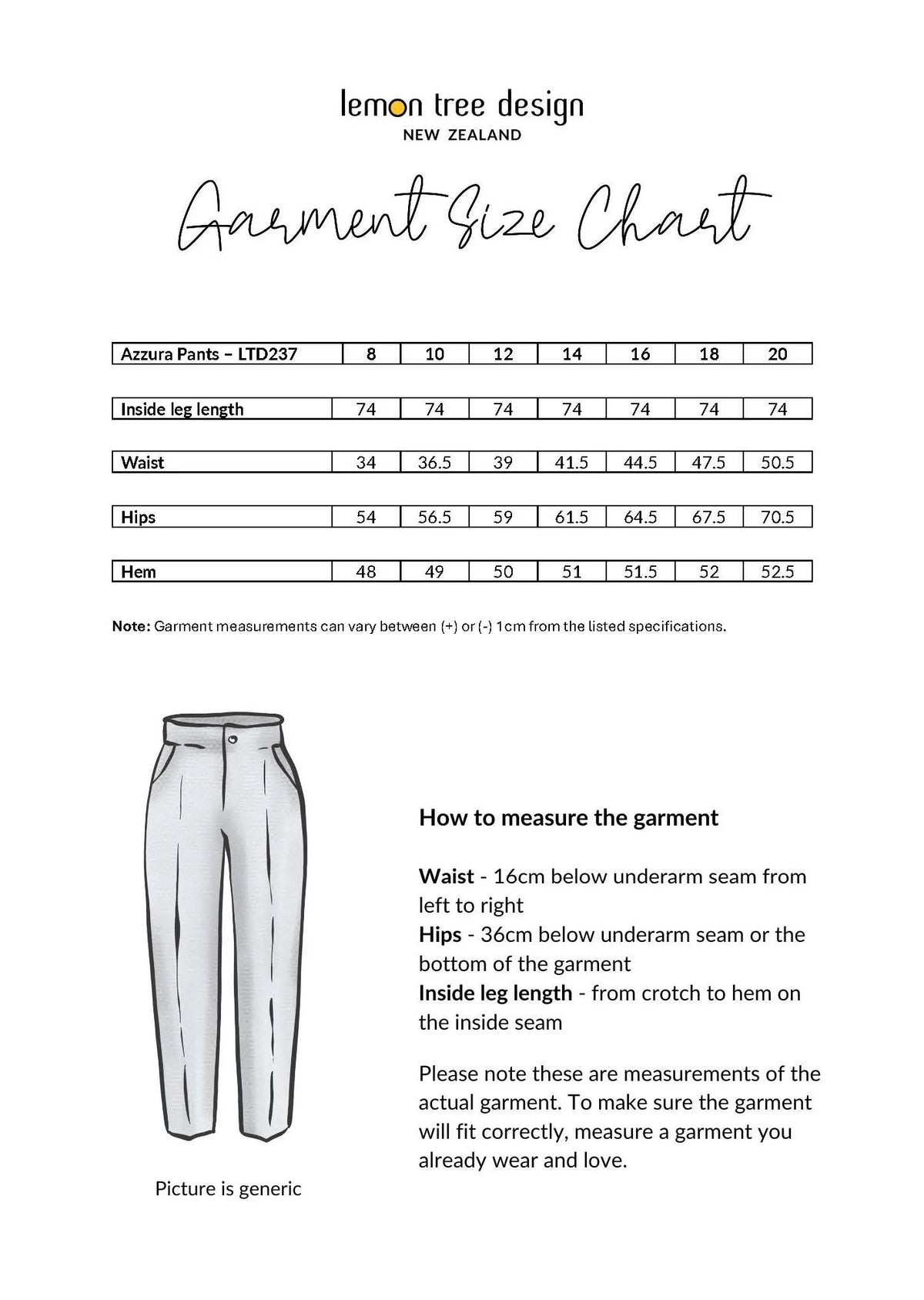 Lemon Tree Azzura Pant