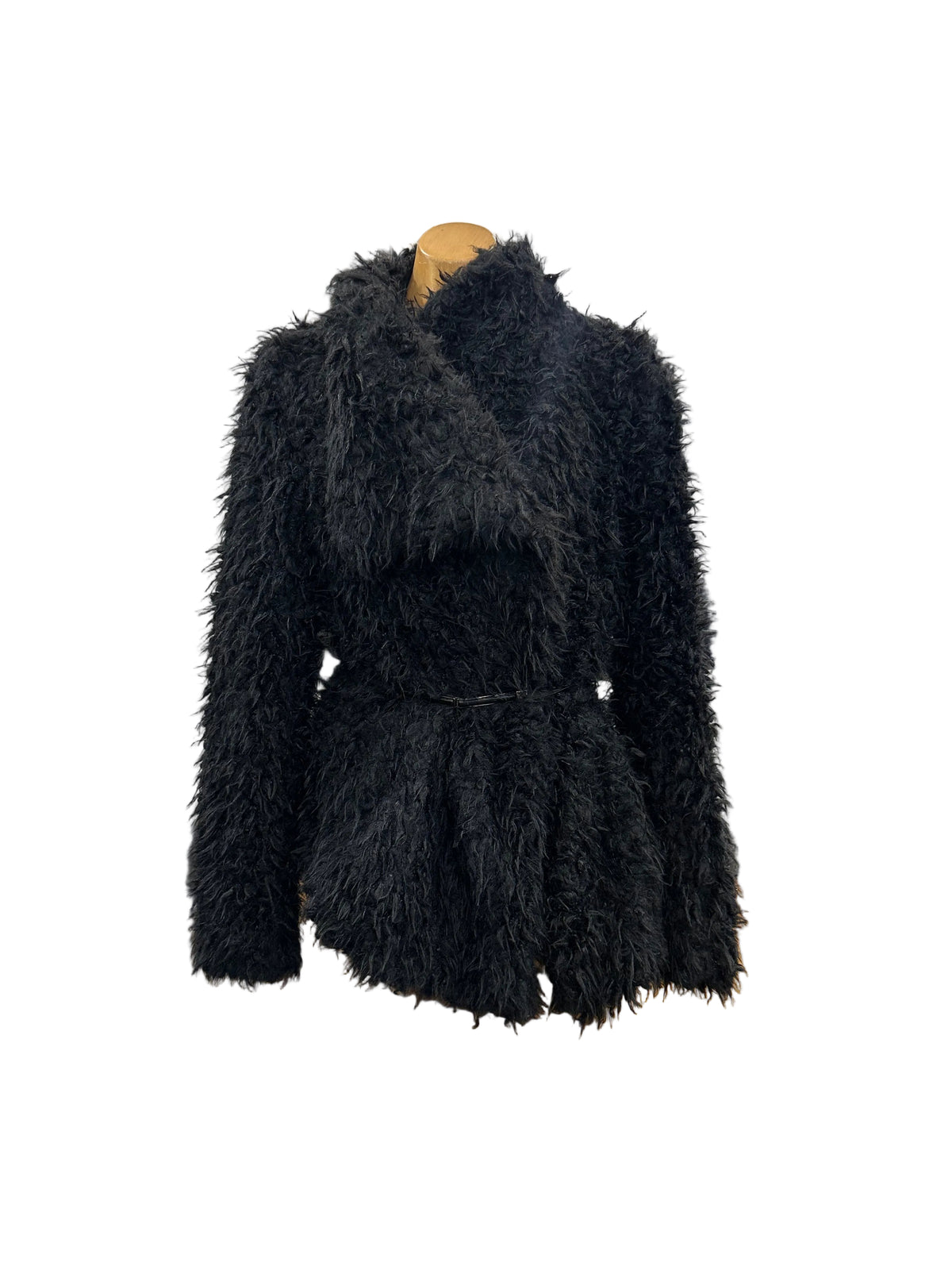 Gaudi Fluffy Black Jacket