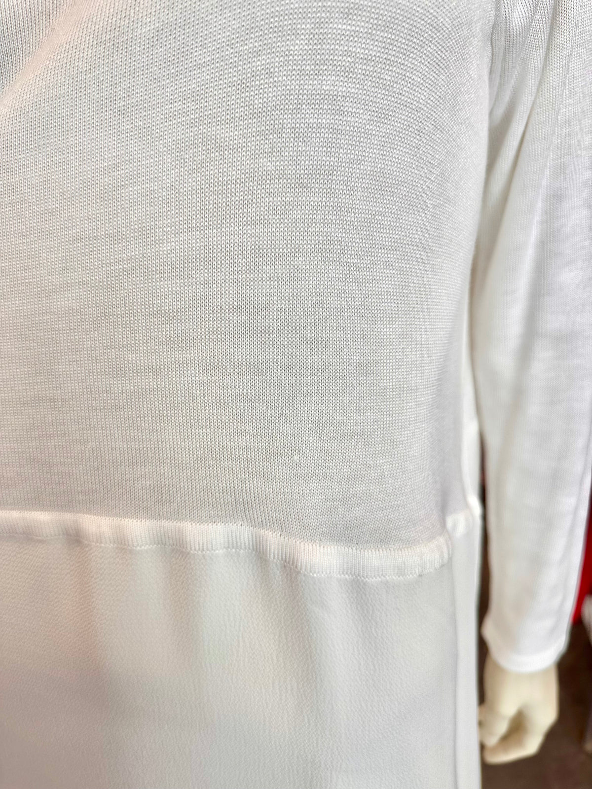 Isay Boa Dress - White