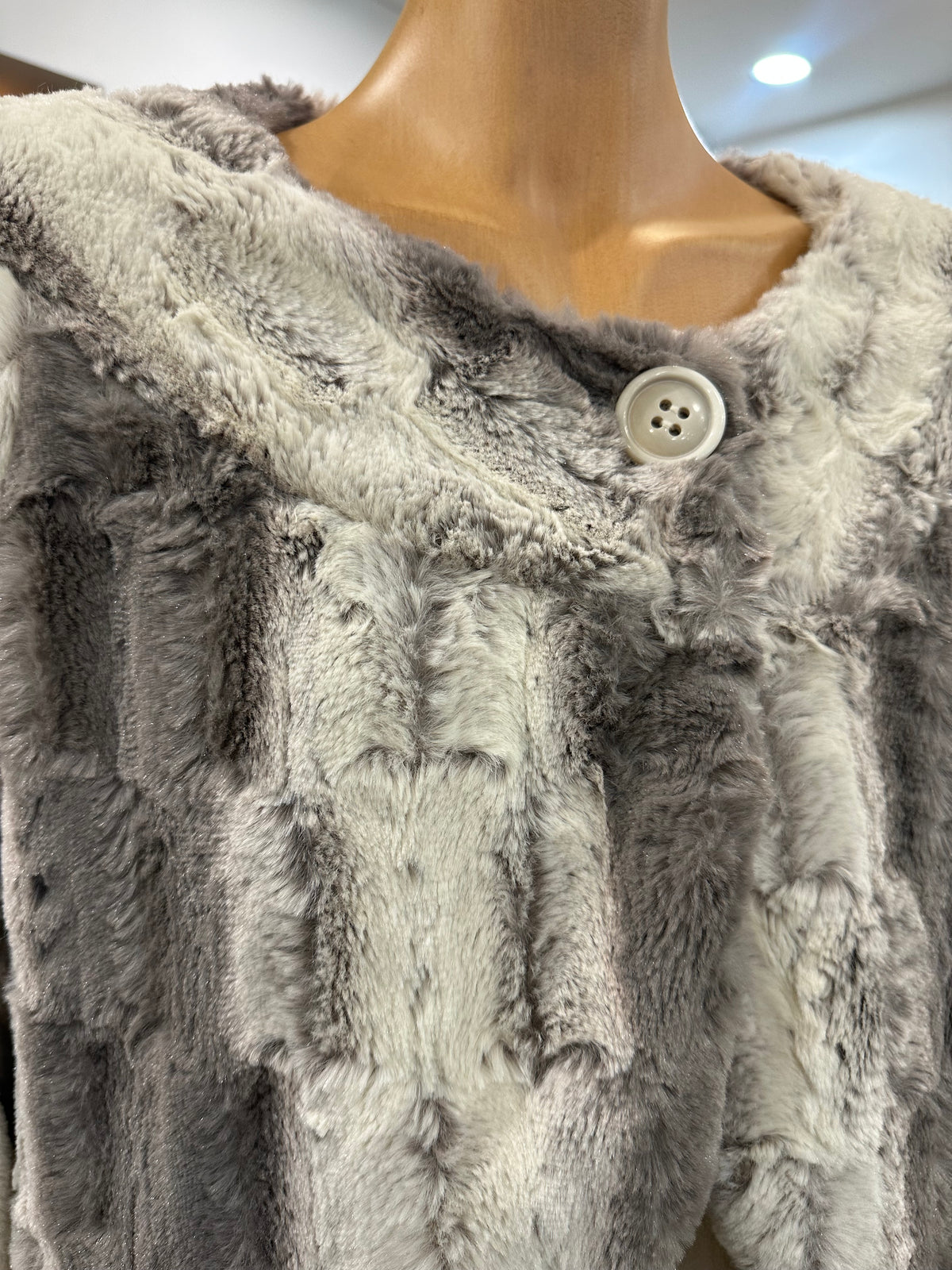 Moss & Spy Faux Fur Bolero - Grey Mink