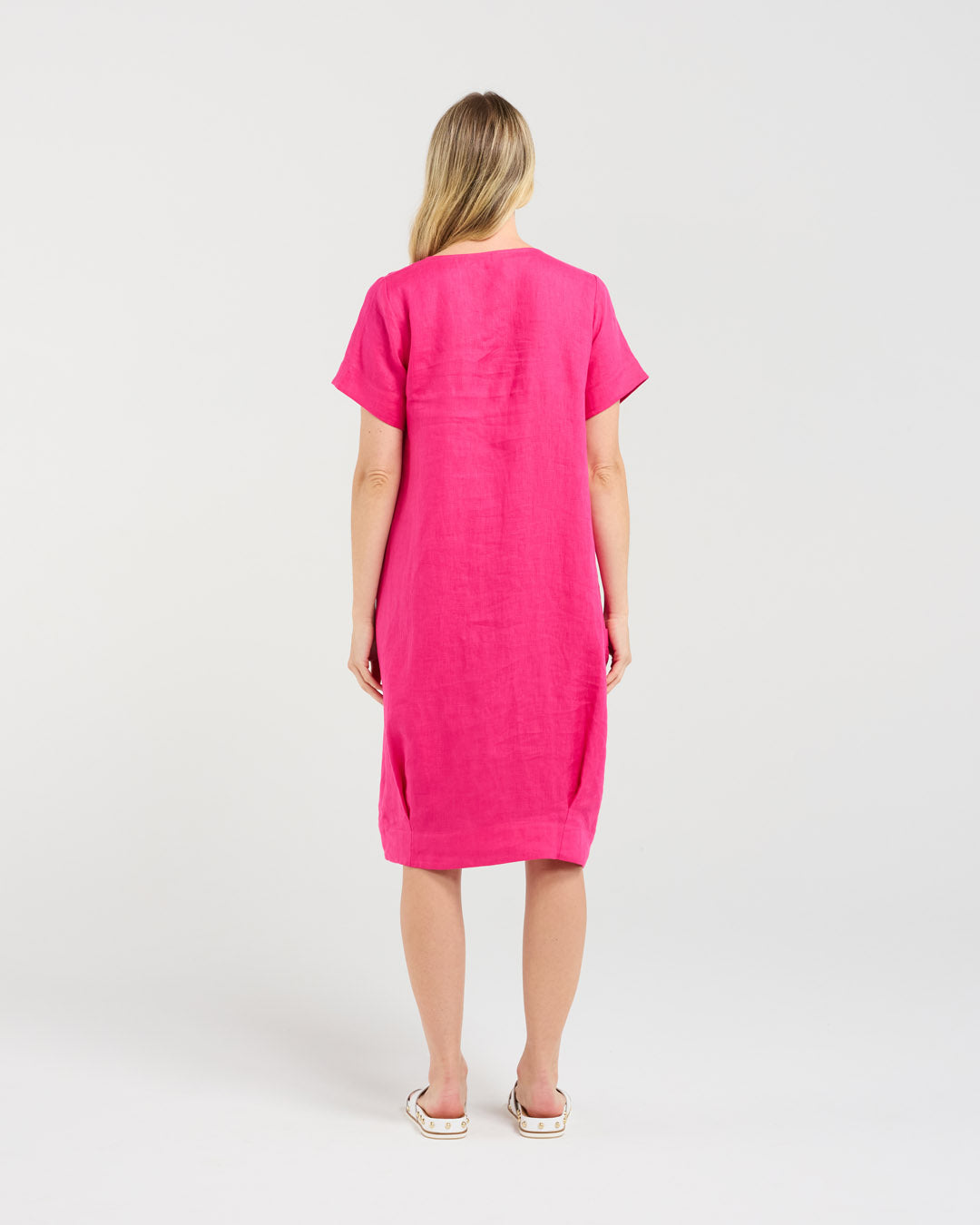 Blackstone Lilian Bubble Hem Dress - Raspberry