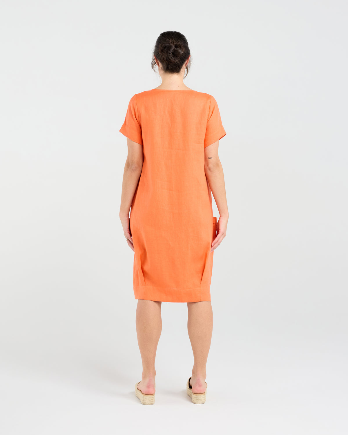 Blackstone Lilian Bubble Hem Dress - Sunset Orange