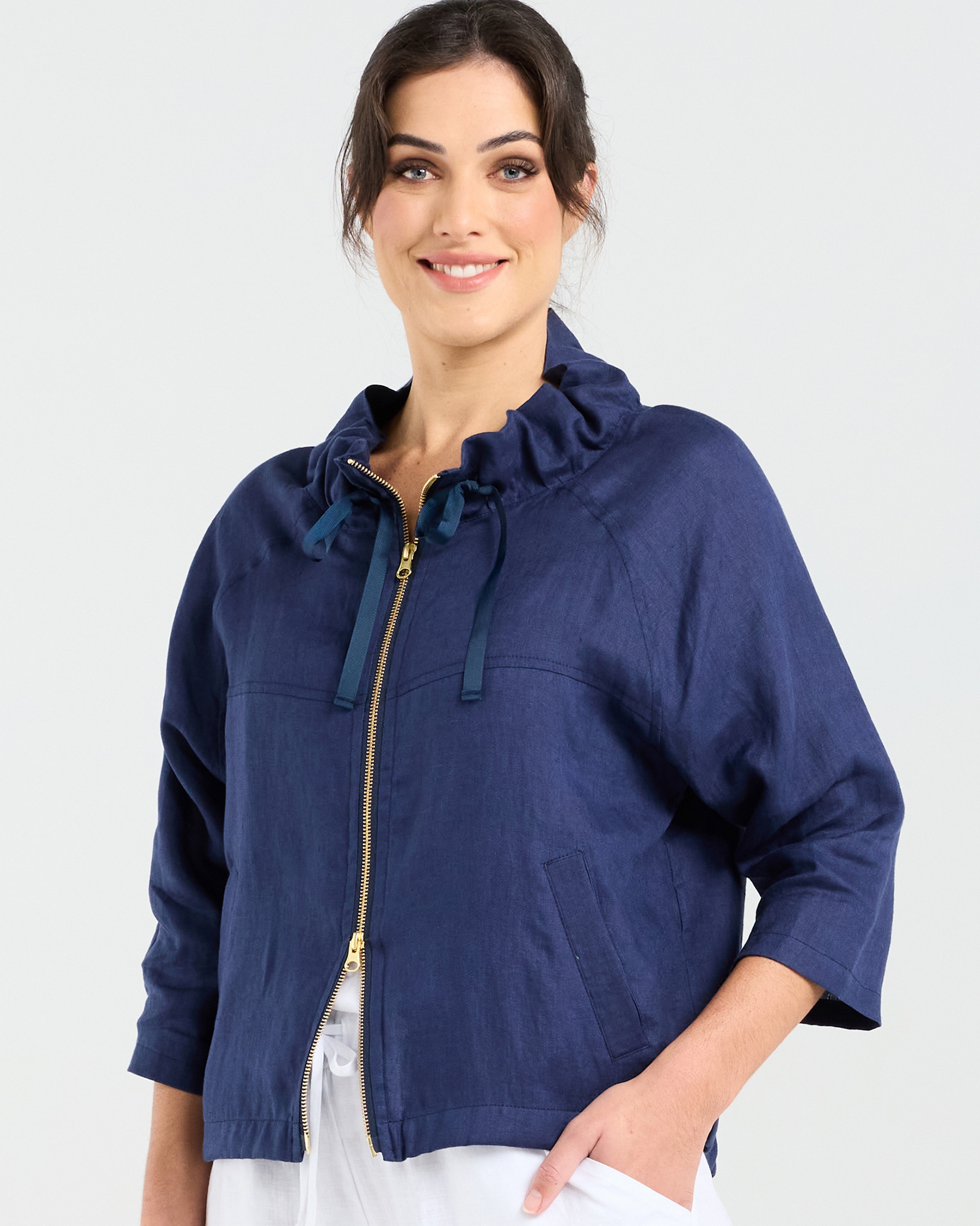 【ゆあ】digne完売品★sporty blouson navy Blackstone Victoria Zip Jacket - French Navy – ROSSELLINI + SHINE