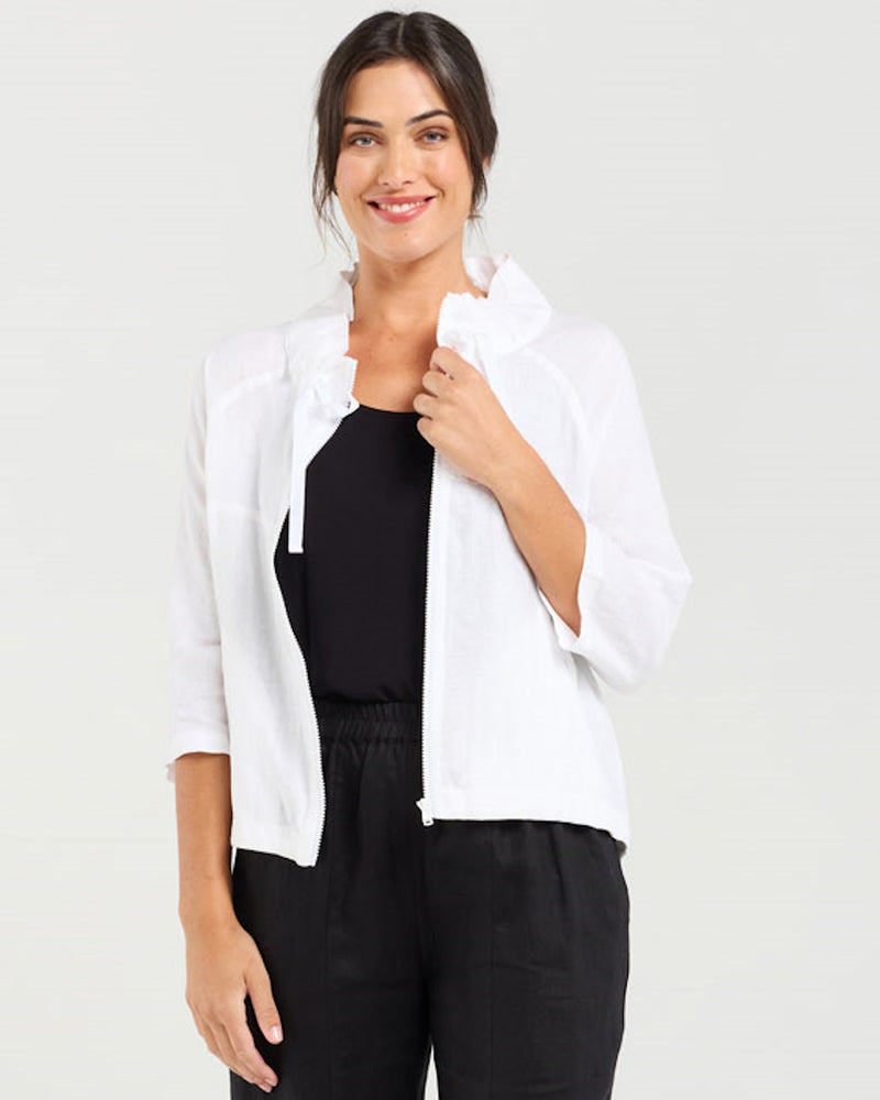 Blackstone Victoria Zip Jacket - White