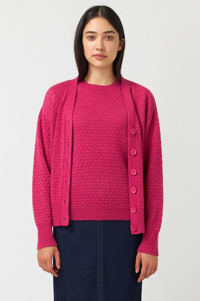 Sylvester Bubble Cardigan - Raspberry