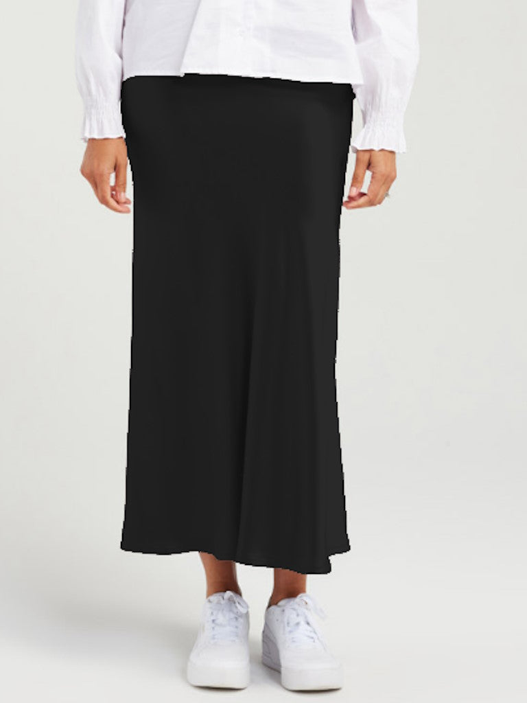 Blackstone Satin Skirt - Black