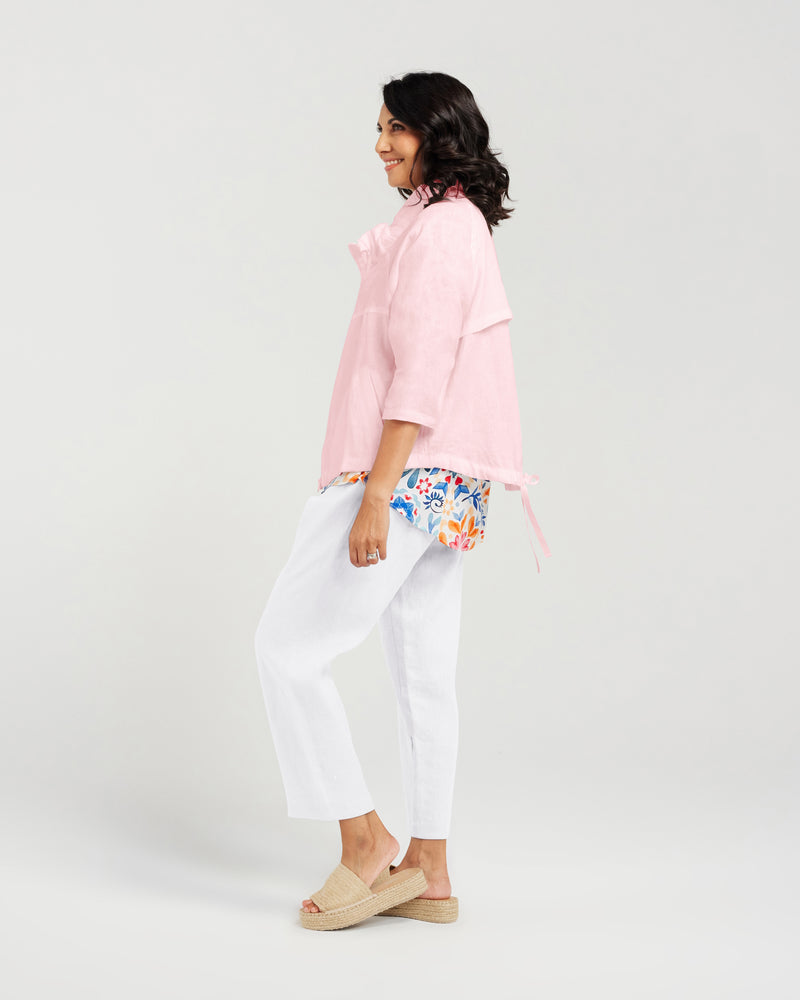 Blackstone Robyn Linen Jacket- Crystal Rose