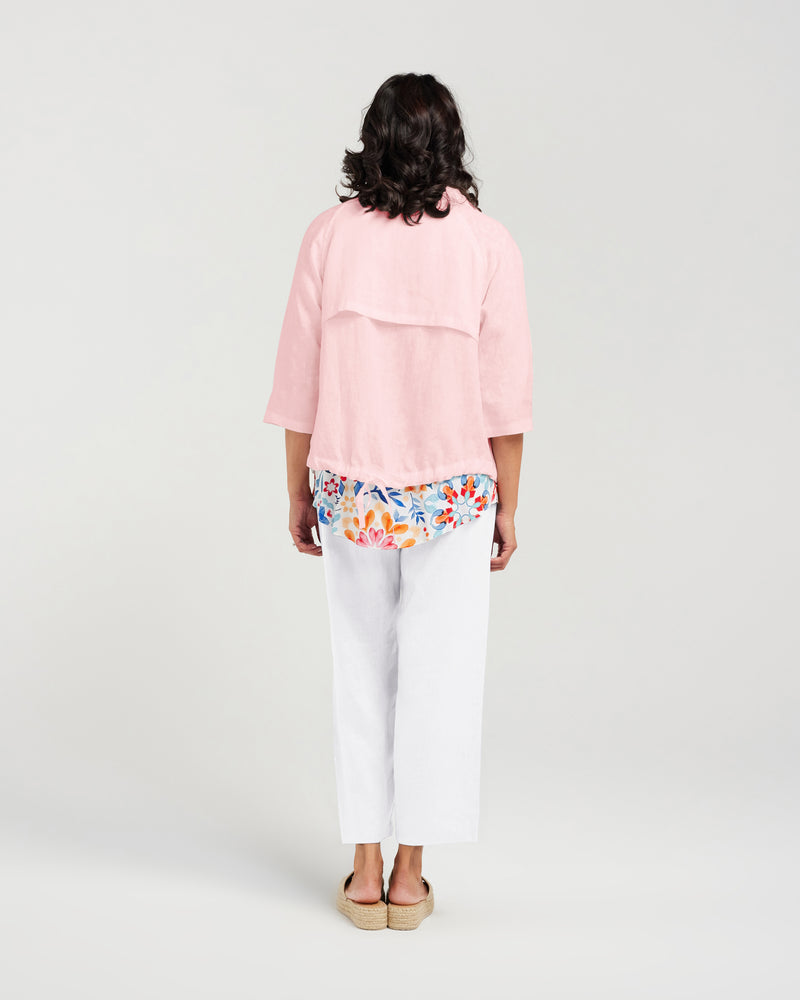 Blackstone Robyn Linen Jacket- Crystal Rose