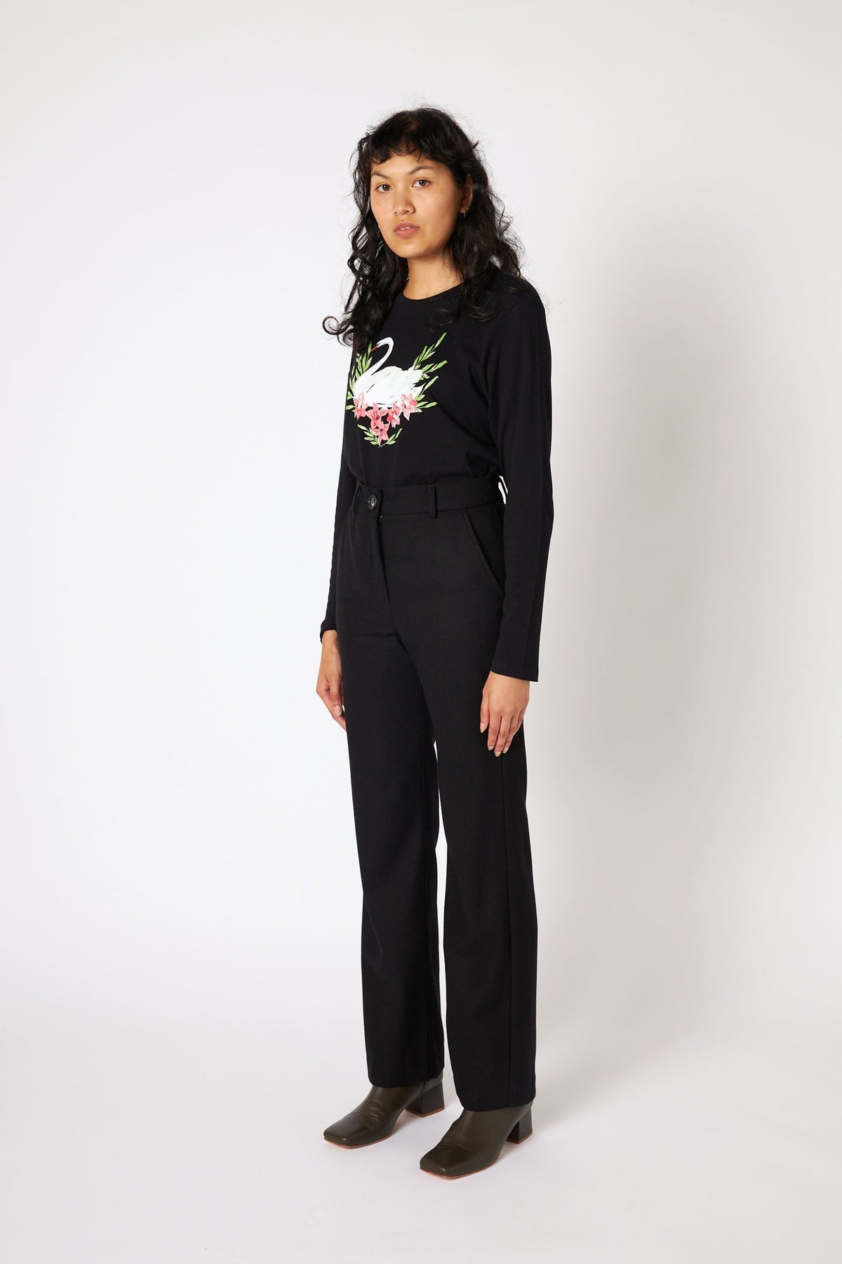 Kate Sylvester Swan Long Sleeve - Black