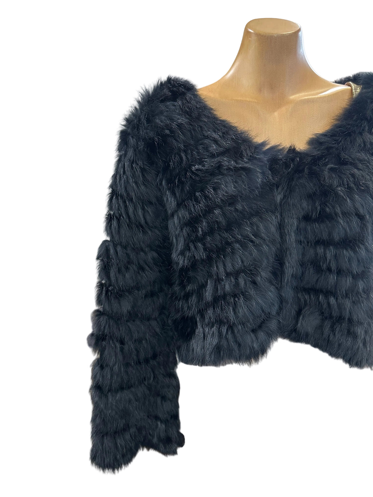 Studio S Fur Bolero - Black