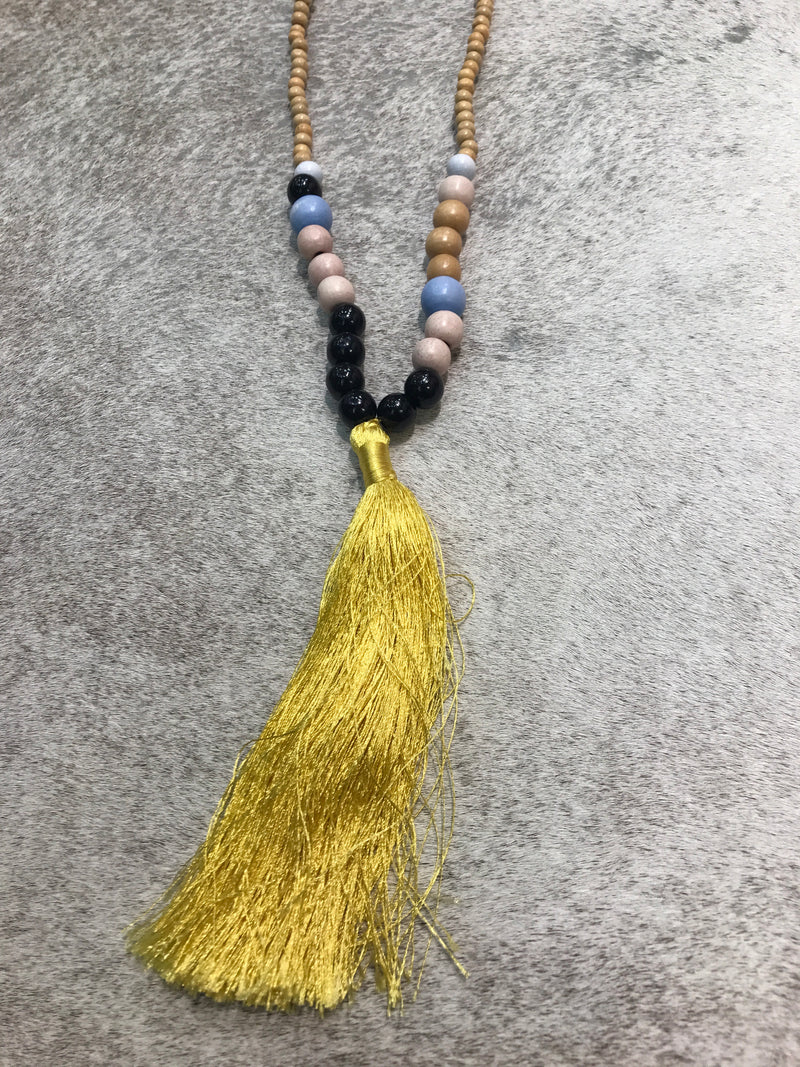 Tassel Necklace - Yellow