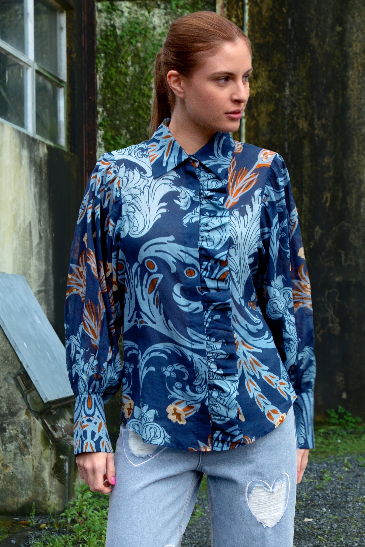 Coop Truffle Ruffle Shirt – ROSSELLINI + SHINE