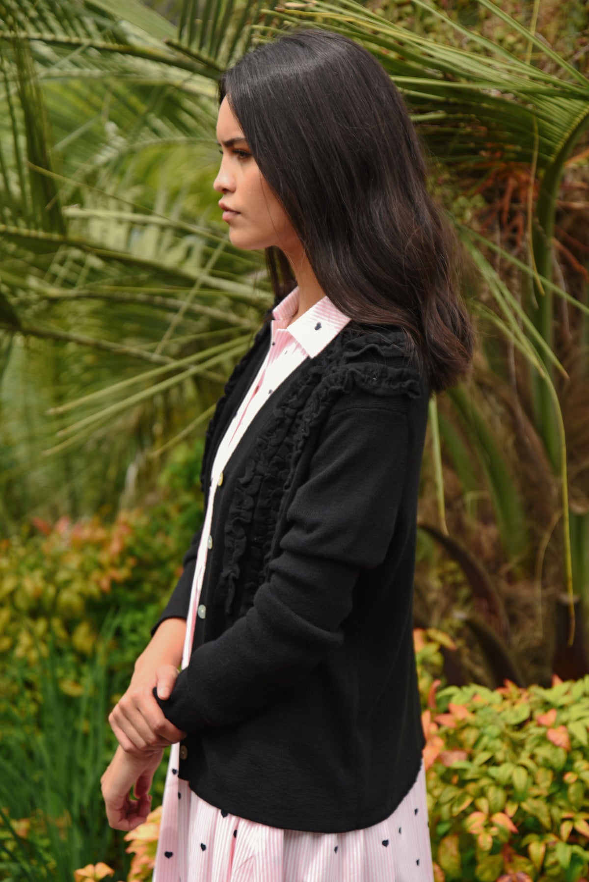 Coop Frillluxe Cardigan Black