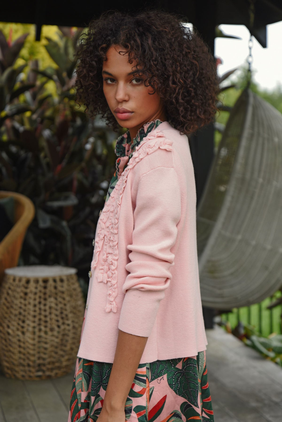 Coop Frillluxe Cardigan Pink