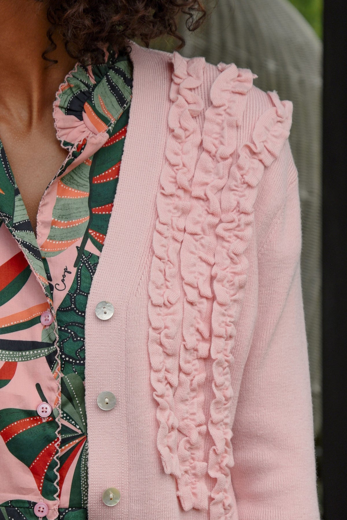 Coop Frillluxe Cardigan Pink