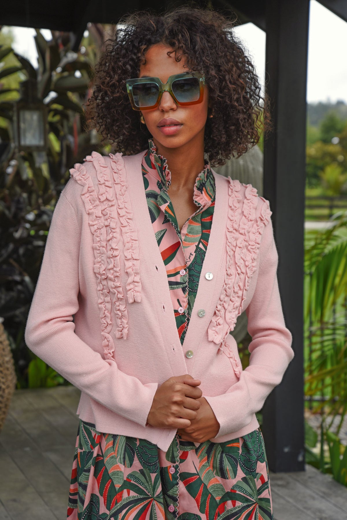 Coop Frillluxe Cardigan Pink