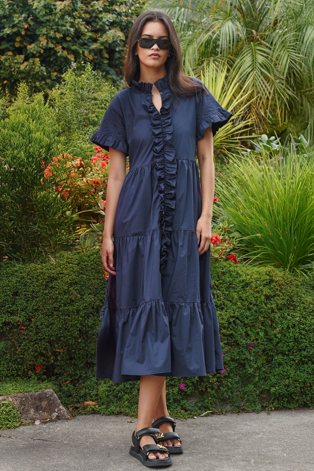 COOP Frillaxed Dress- Navy