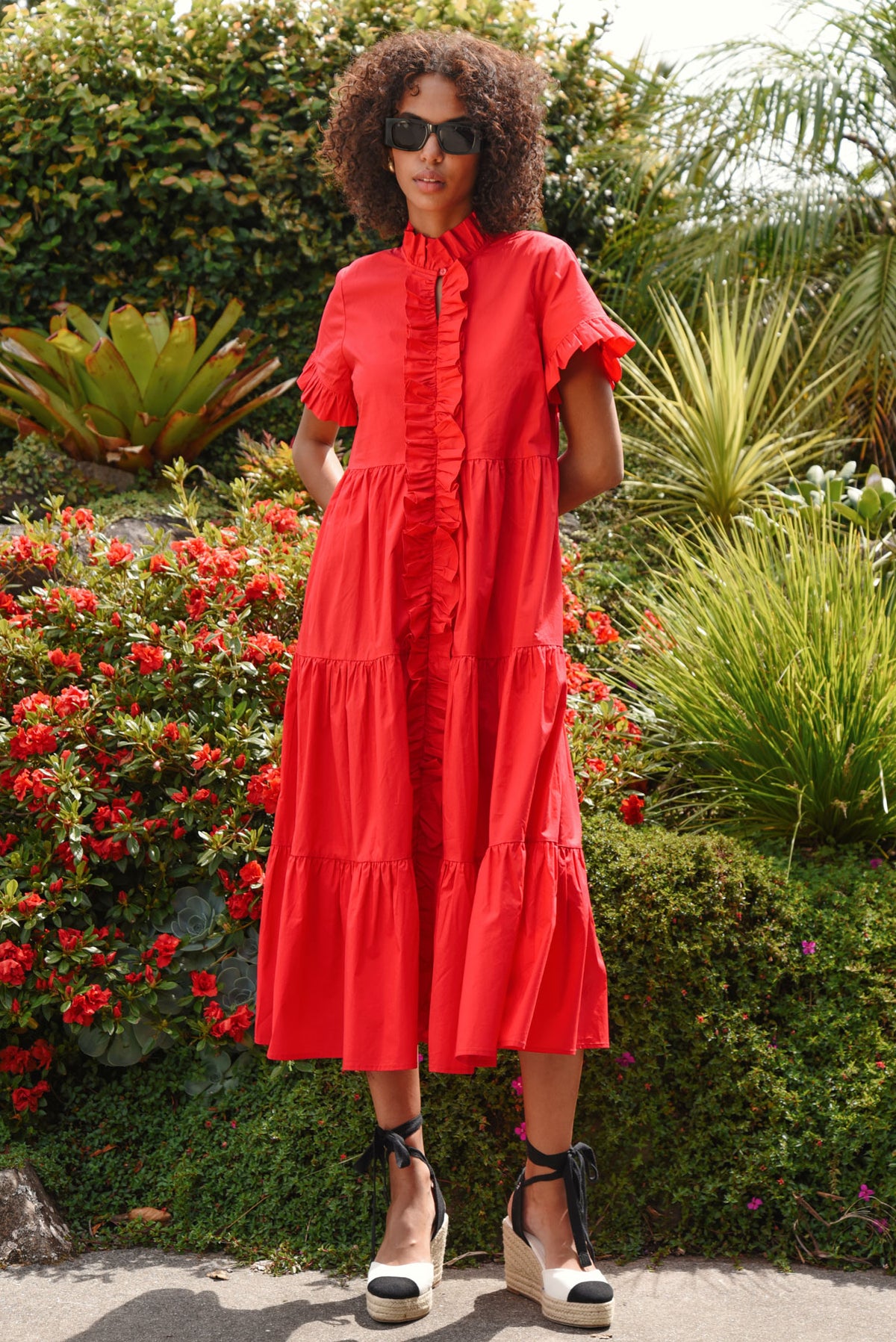 COOP Frillaxed Dress- Red