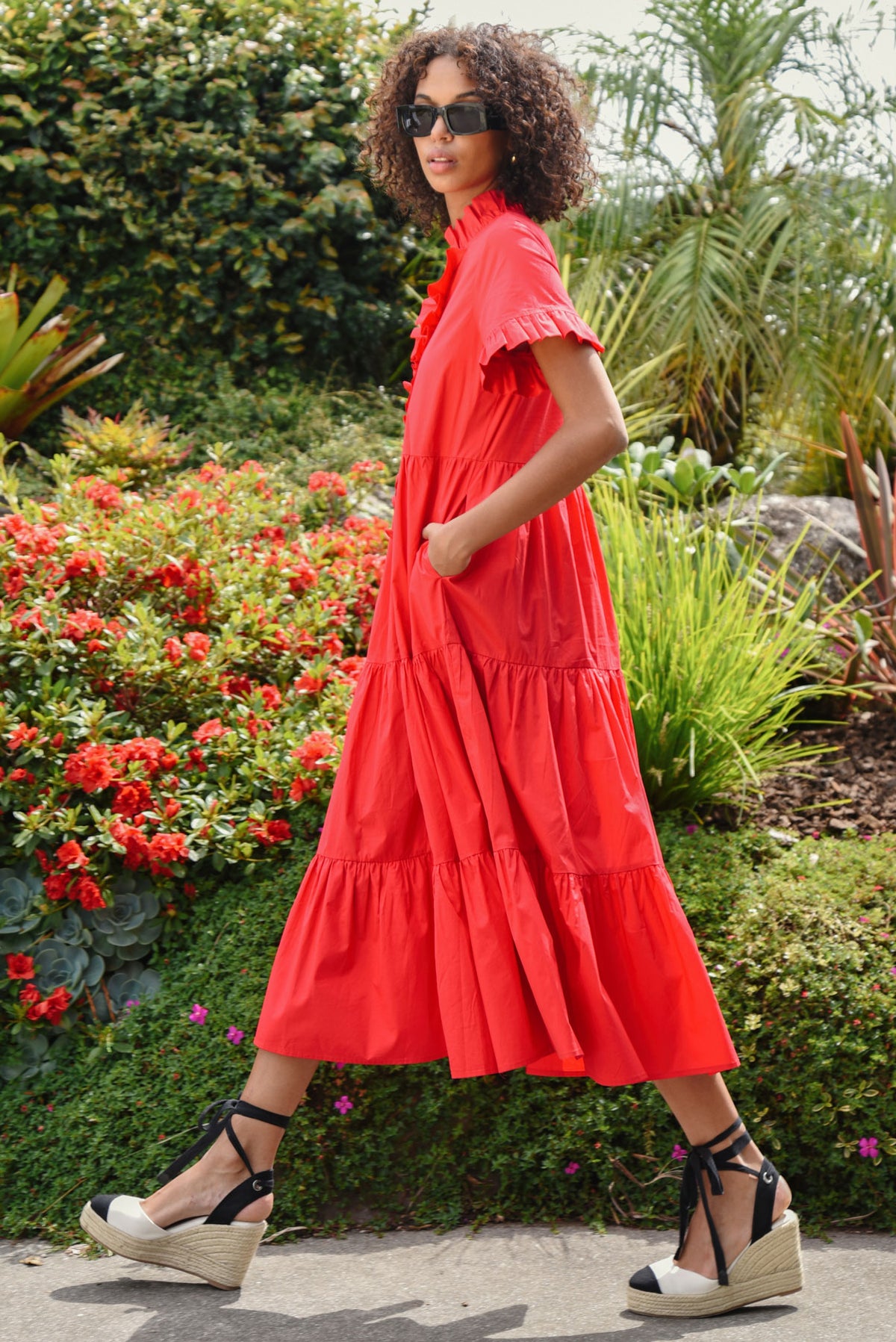 COOP Frillaxed Dress- Red