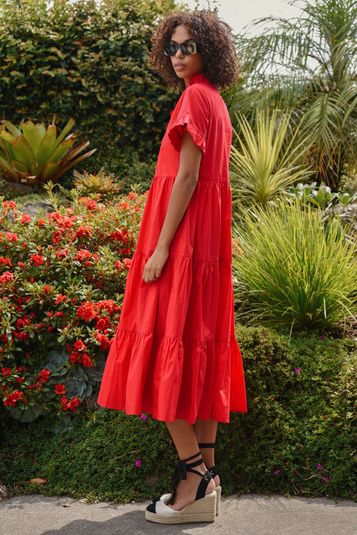 COOP Frillaxed Dress- Red