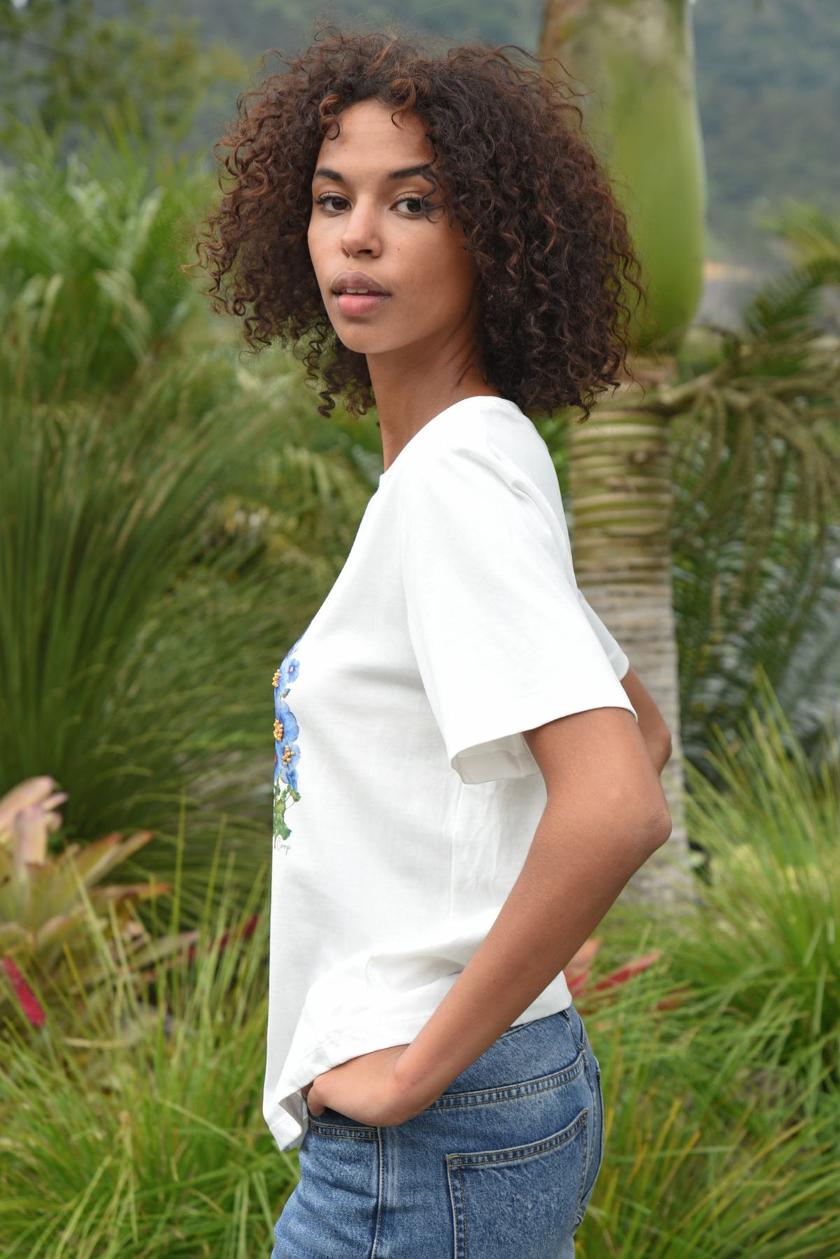 Coop Foxglove & Fancy Free T-Shirt White