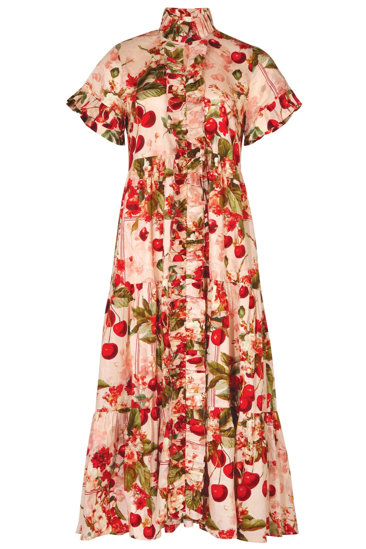 COOP Frillaxed Dress- Cherry