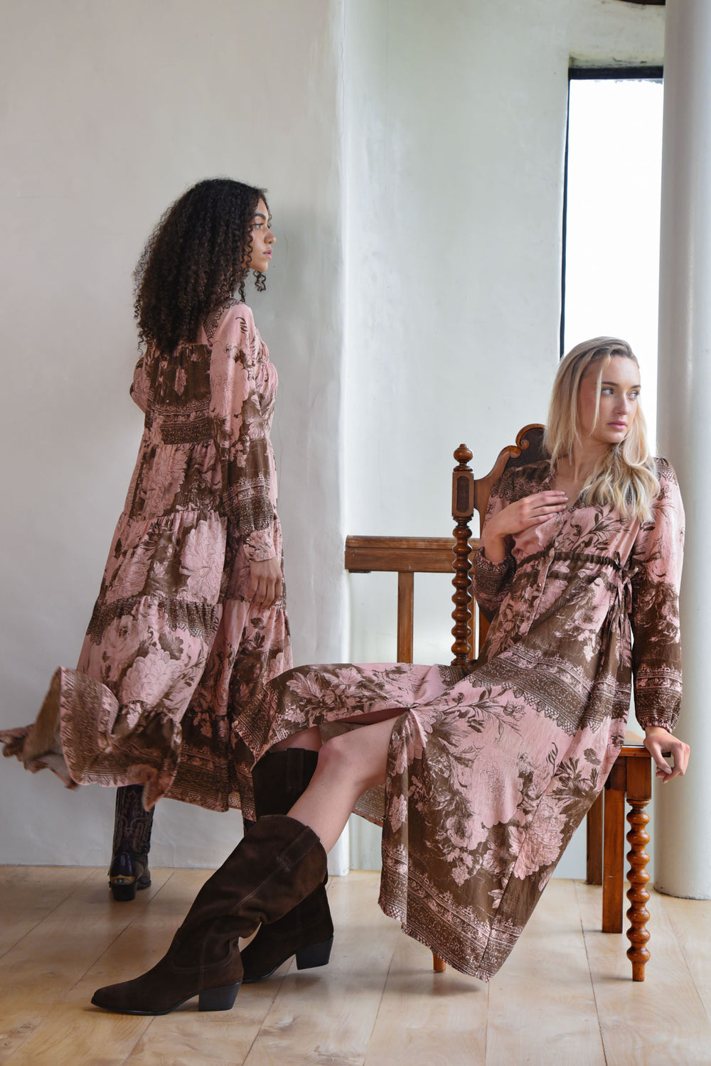 COOP Sway All Day Dress Pink & Brown