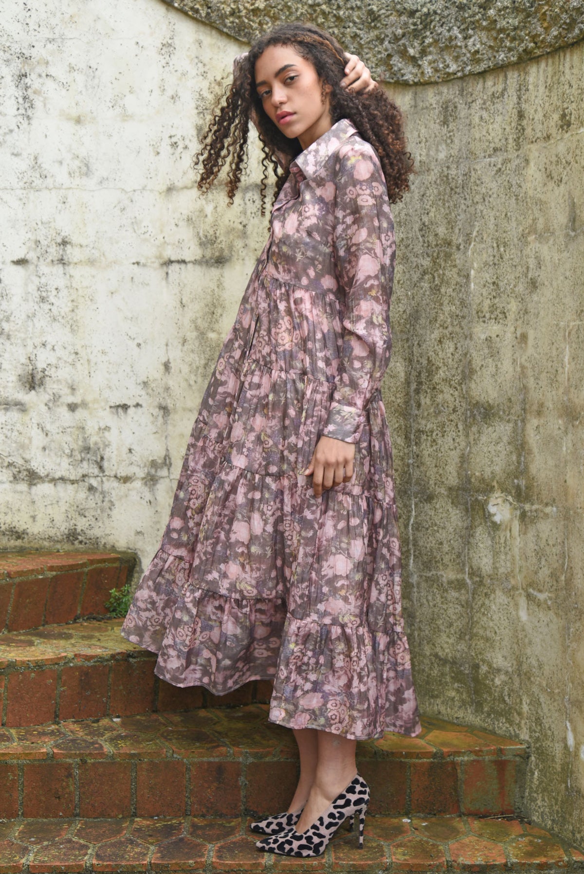 COOP Sun & The Swoon Dress - Pink & Grey