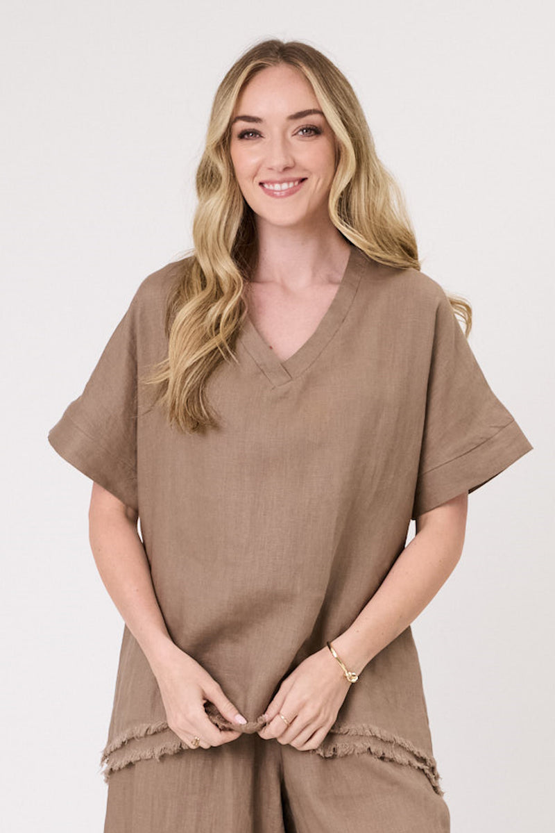 Lemon Tree Carola Top - Mocha