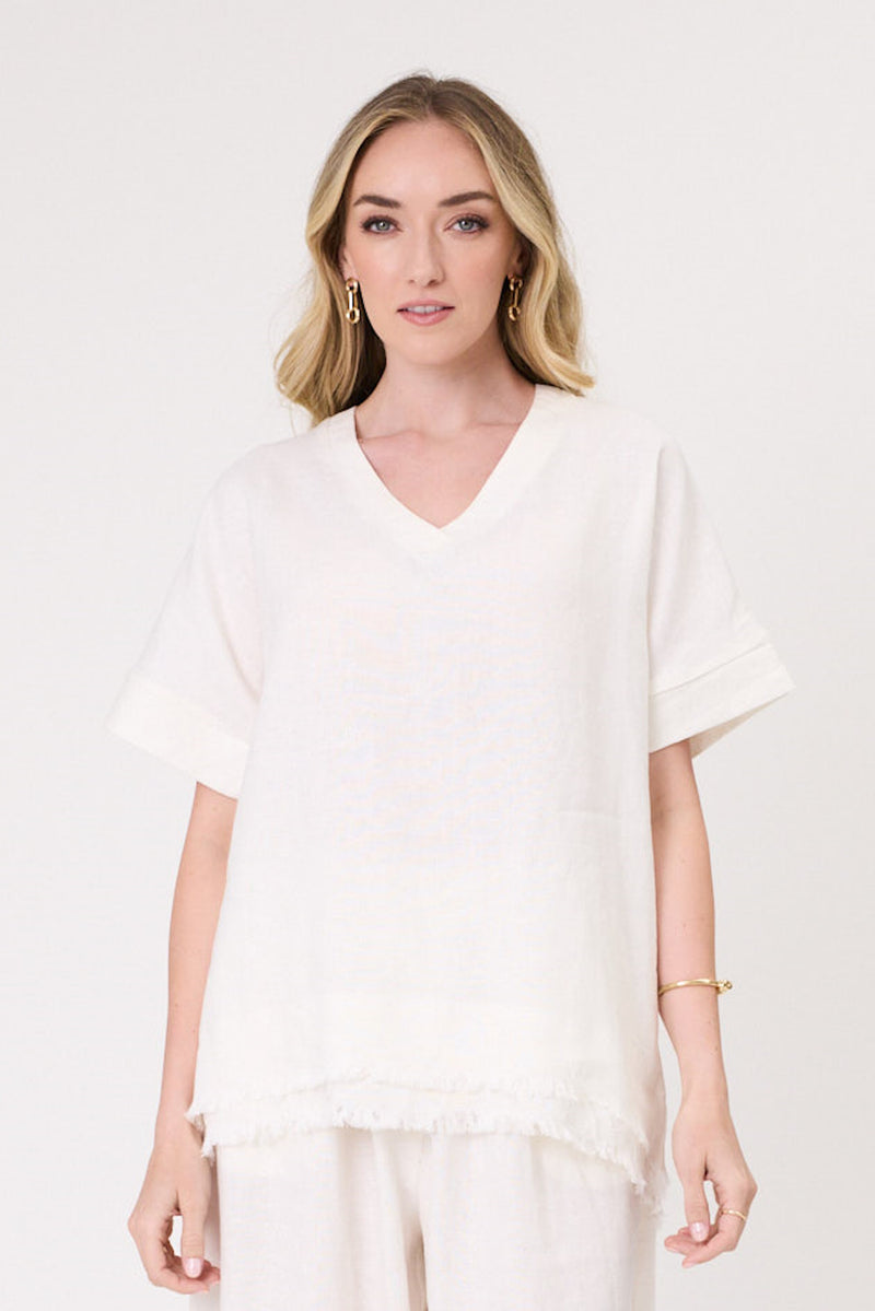 Lemon Tree Carola Top - White