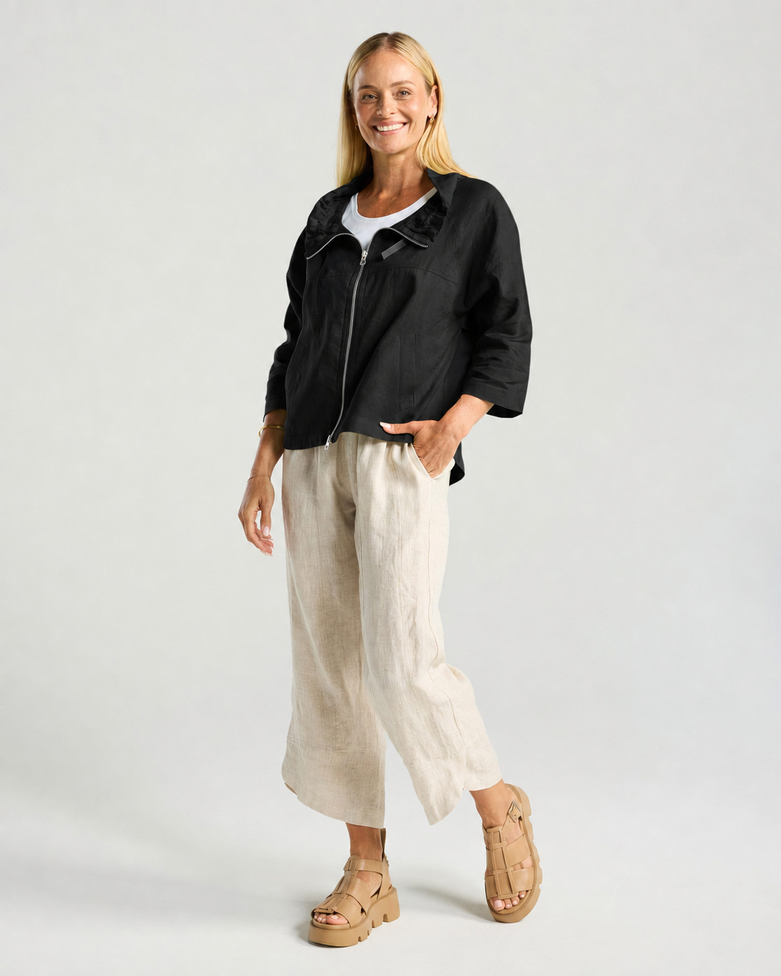 Blackstone Victoria Zip Jacket Black