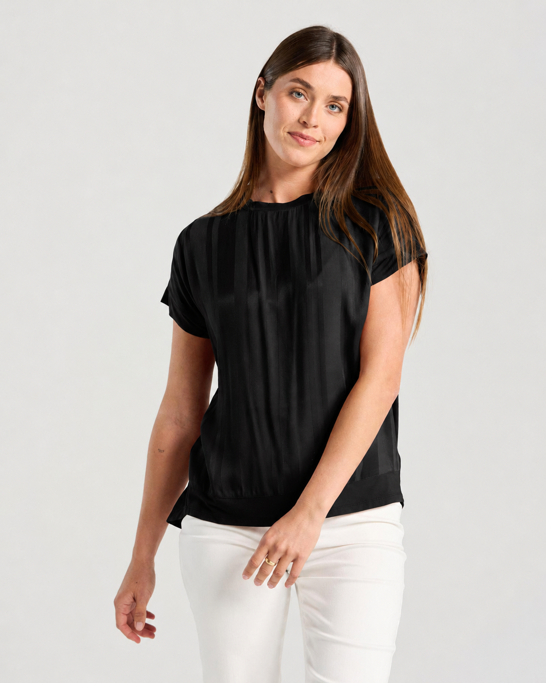 Blackstone Simona Satin Top Black