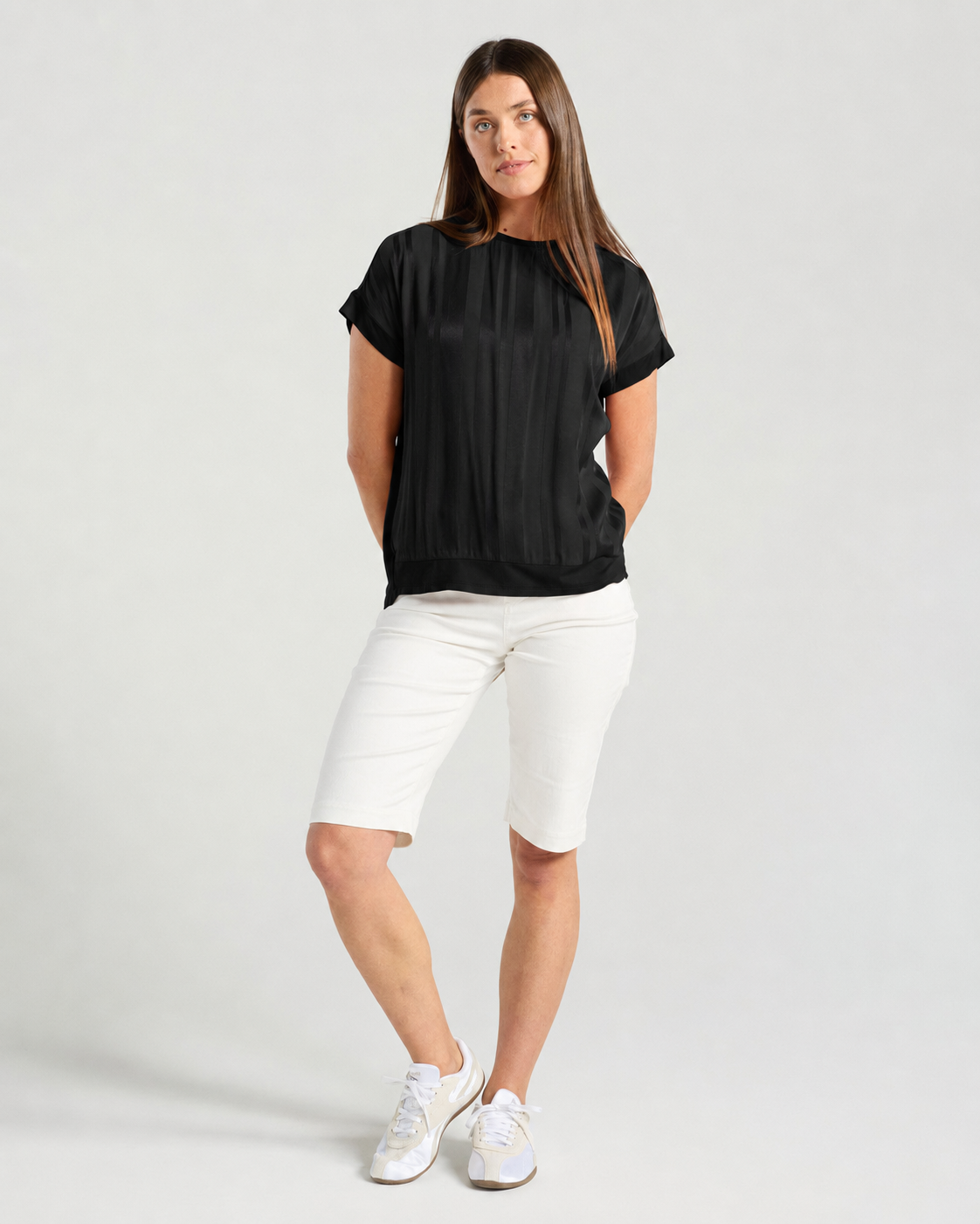 Blackstone Simona Satin Top Black