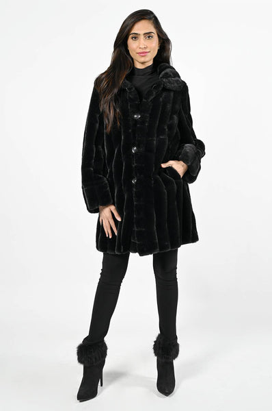 Frank Lyman Wear Two Ways Faux Fur Coat