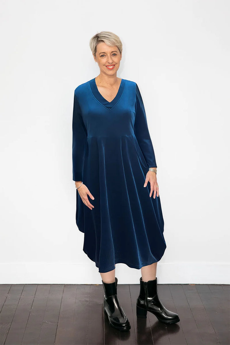 Bittermoon Velvet Carly Dress - Petrol