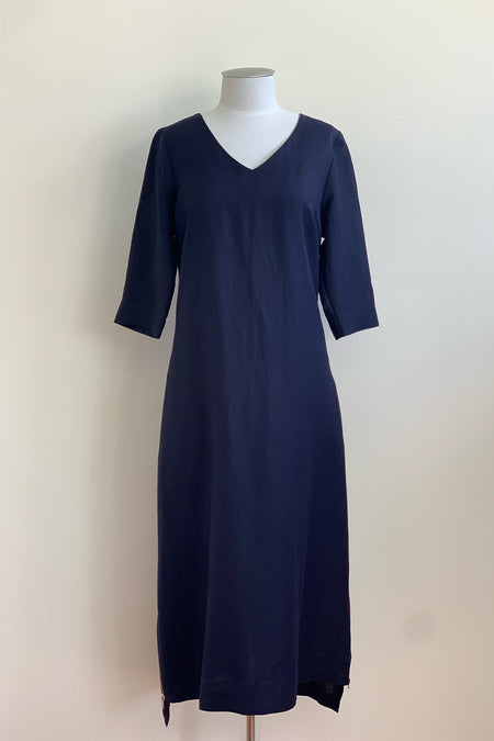 Spliced & Paneled Pin Tuck Front Dress
