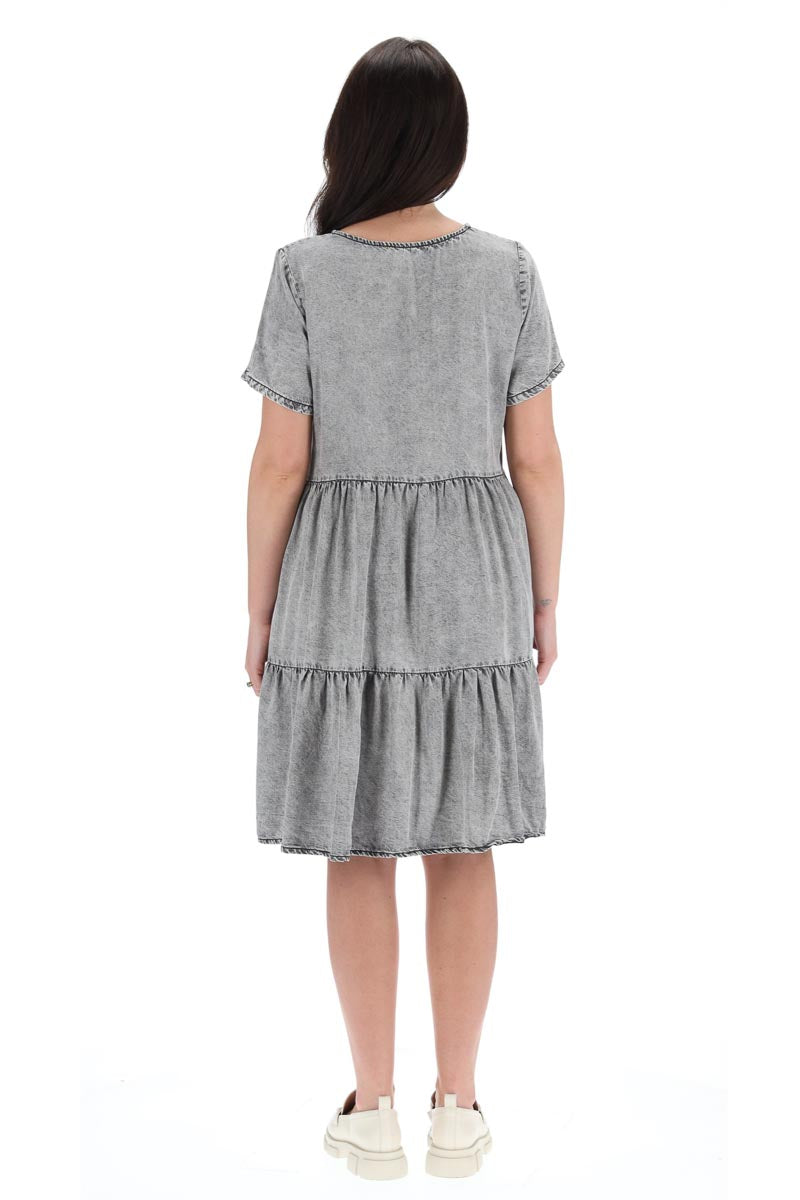 Charlo Dawn Dress Black Wash