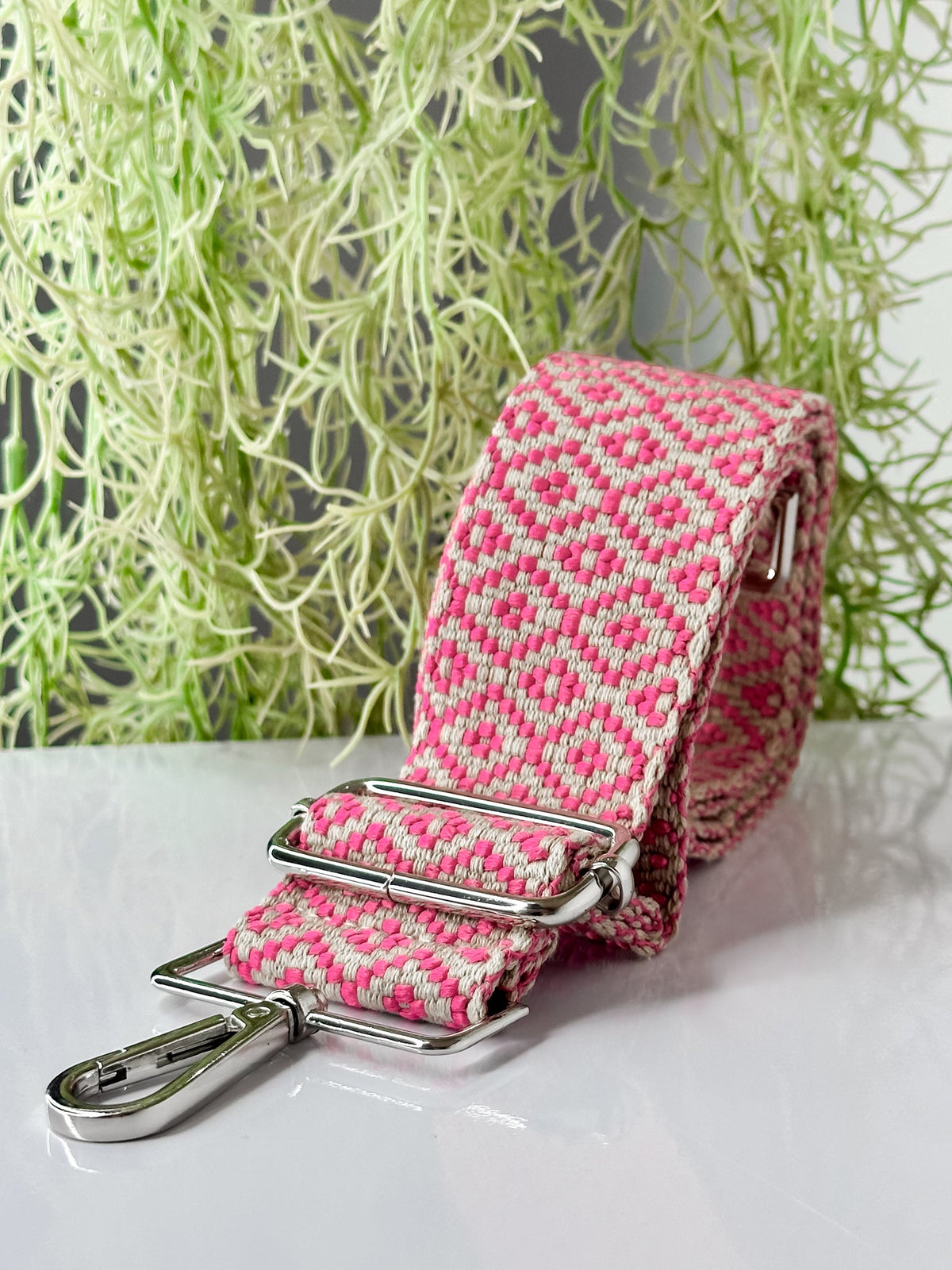 Lemon Tree Diva Bag Strap - Pink Trellis