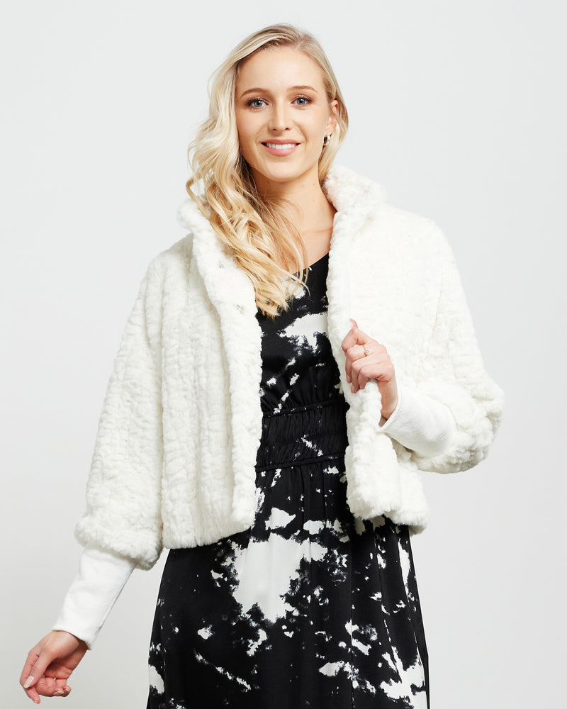 Et Alia Vintage Fur Jacket - Ivory