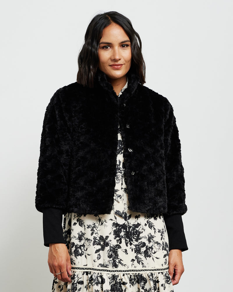Et Alia Vintage Fur Jacket - Black